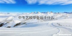 中专艺校毕业后干什么