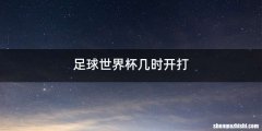 足球世界杯几时开打