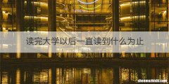 读完大学以后一直读到什么为止
