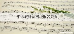 中职教师资格证报名流程