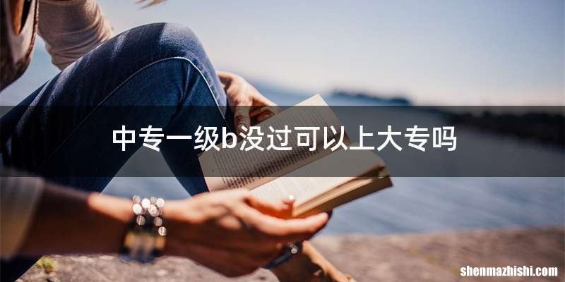 中专一级b没过可以上大专吗