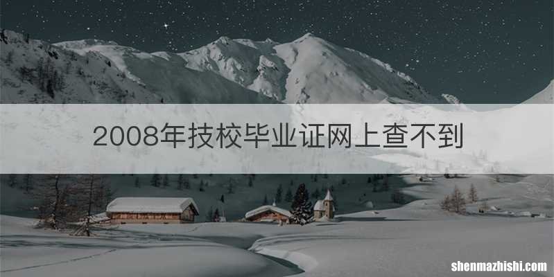 2008年技校毕业证网上查不到