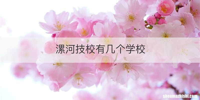 漯河技校有几个学校
