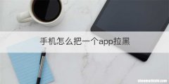 手机怎么把一个app拉黑