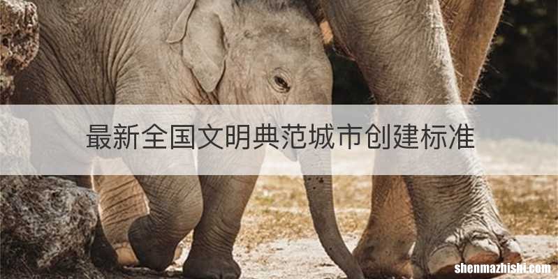 最新全国文明典范城市创建标准