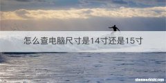 怎么查电脑尺寸是14寸还是15寸