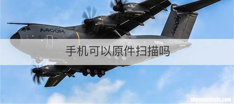 手机可以原件扫描吗