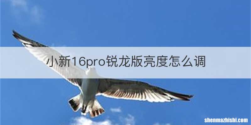 小新16pro锐龙版亮度怎么调