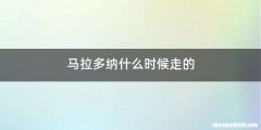 马拉多纳什么时候走的