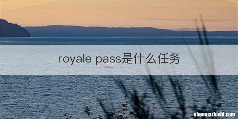 royale pass是什么任务