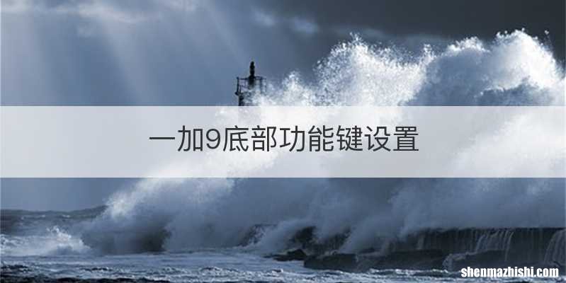 一加9底部功能键设置