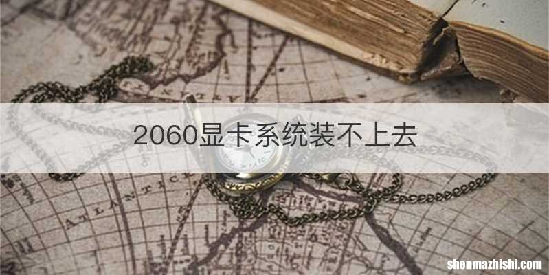 2060显卡系统装不上去
