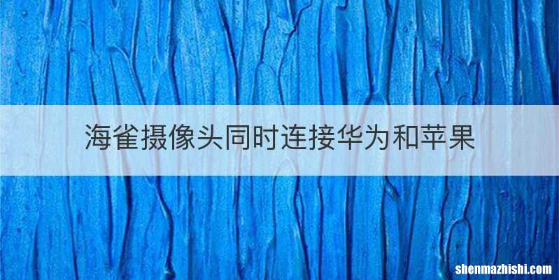 海雀摄像头同时连接华为和苹果