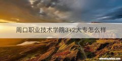 周口职业技术学院3+2大专怎么样