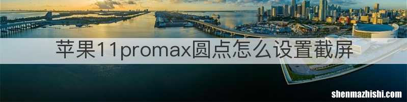 苹果11promax圆点怎么设置截屏