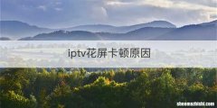 iptv花屏卡顿原因