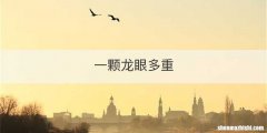 一颗龙眼多重