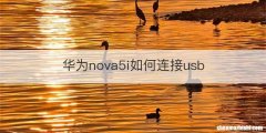 华为nova5i如何连接usb