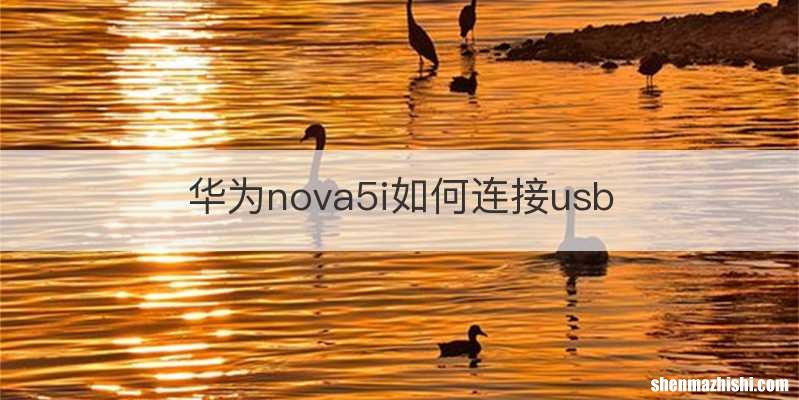 华为nova5i如何连接usb
