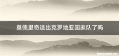 莫德里奇退出克罗地亚国家队了吗