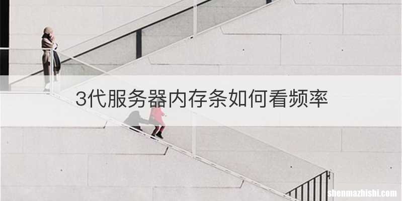 3代服务器内存条如何看频率