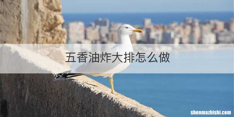 五香油炸大排怎么做