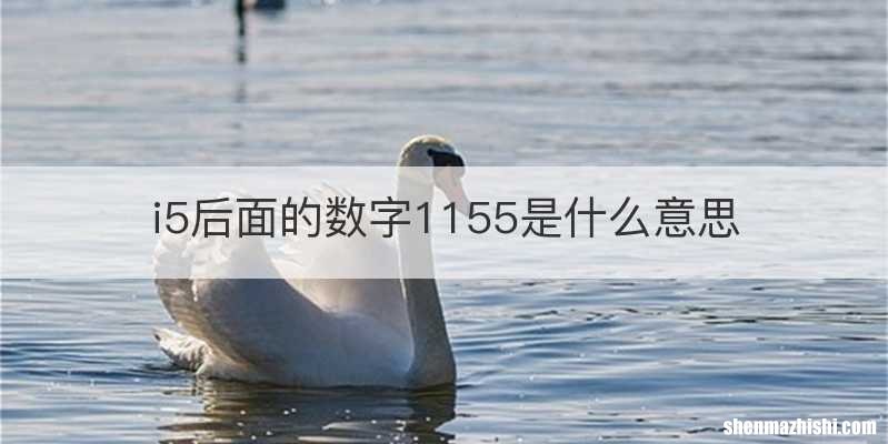 i5后面的数字1155是什么意思
