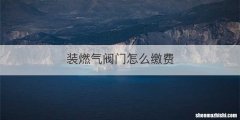 装燃气阀门怎么缴费