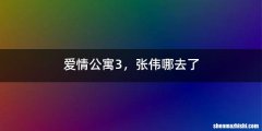 爱情公寓3，张伟哪去了
