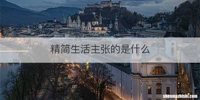 精简生活主张的是什么