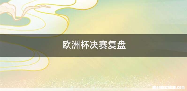 欧洲杯决赛复盘