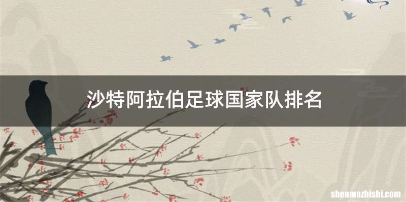 沙特阿拉伯足球国家队排名