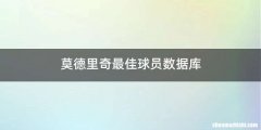 莫德里奇最佳球员数据库