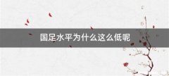 国足水平为什么这么低呢