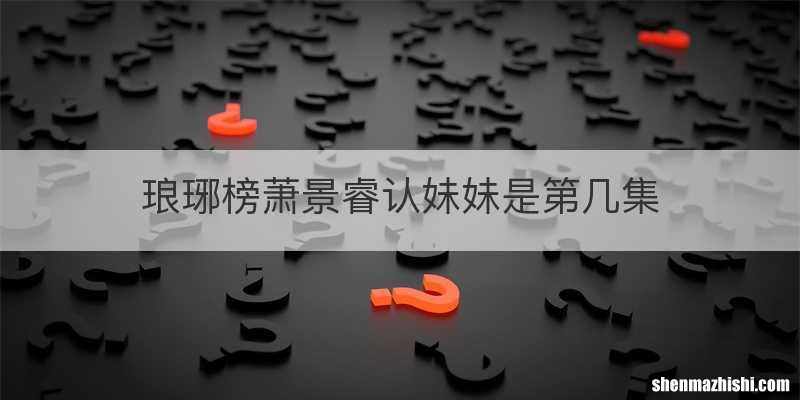 琅琊榜萧景睿认妹妹是第几集