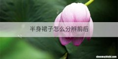 半身裙子怎么分辨前后