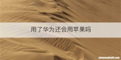 用了华为还会用苹果吗