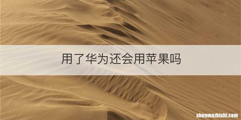 用了华为还会用苹果吗