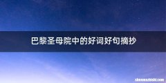 巴黎圣母院中的好词好句摘抄