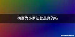 梅西为小罗还款是真的吗