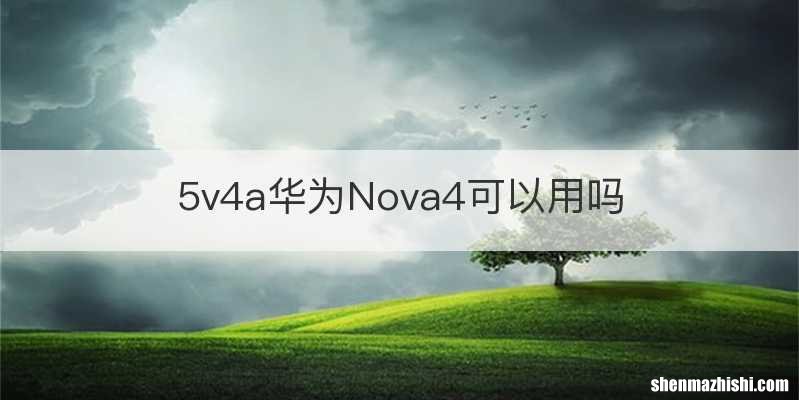 5v4a华为Nova4可以用吗