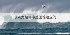 项燕为楚将中楚国谁建立的