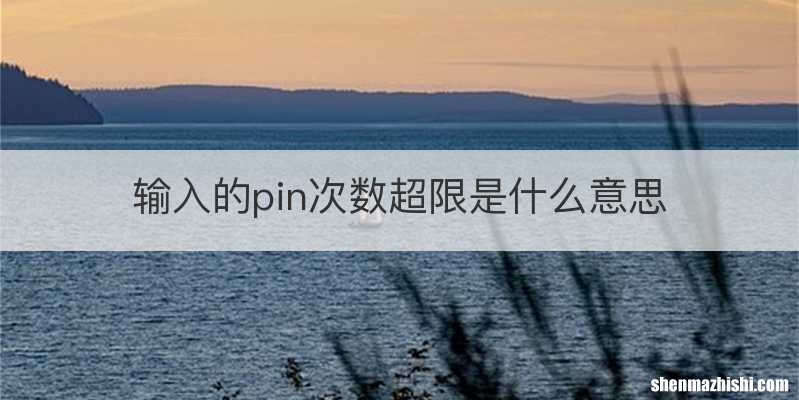 输入的pin次数超限是什么意思