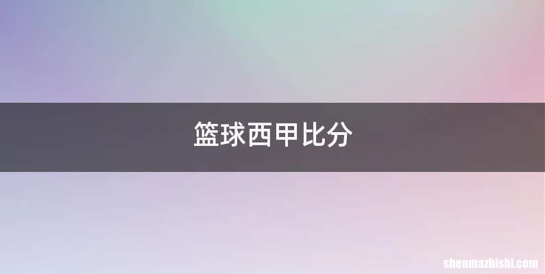 篮球西甲比分