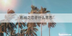 断袖之恋是什么意思