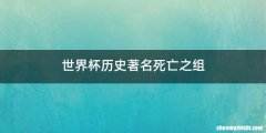 世界杯历史著名死亡之组