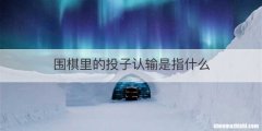 围棋里的投子认输是指什么