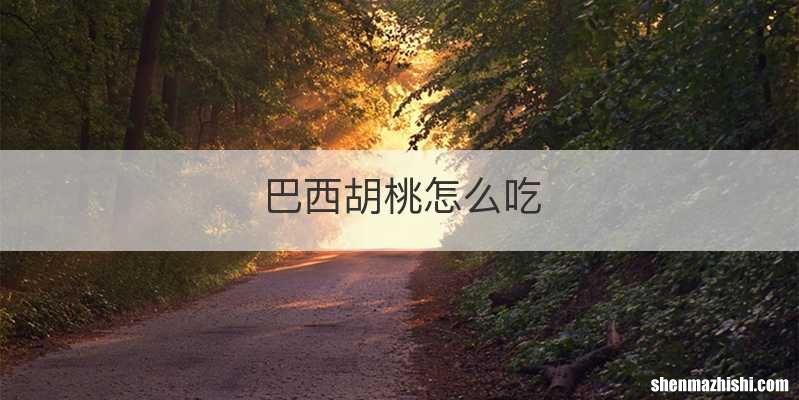 巴西胡桃怎么吃