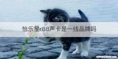 怡乐星r88声卡是一线品牌吗