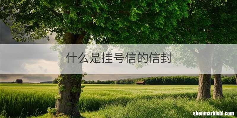 什么是挂号信的信封